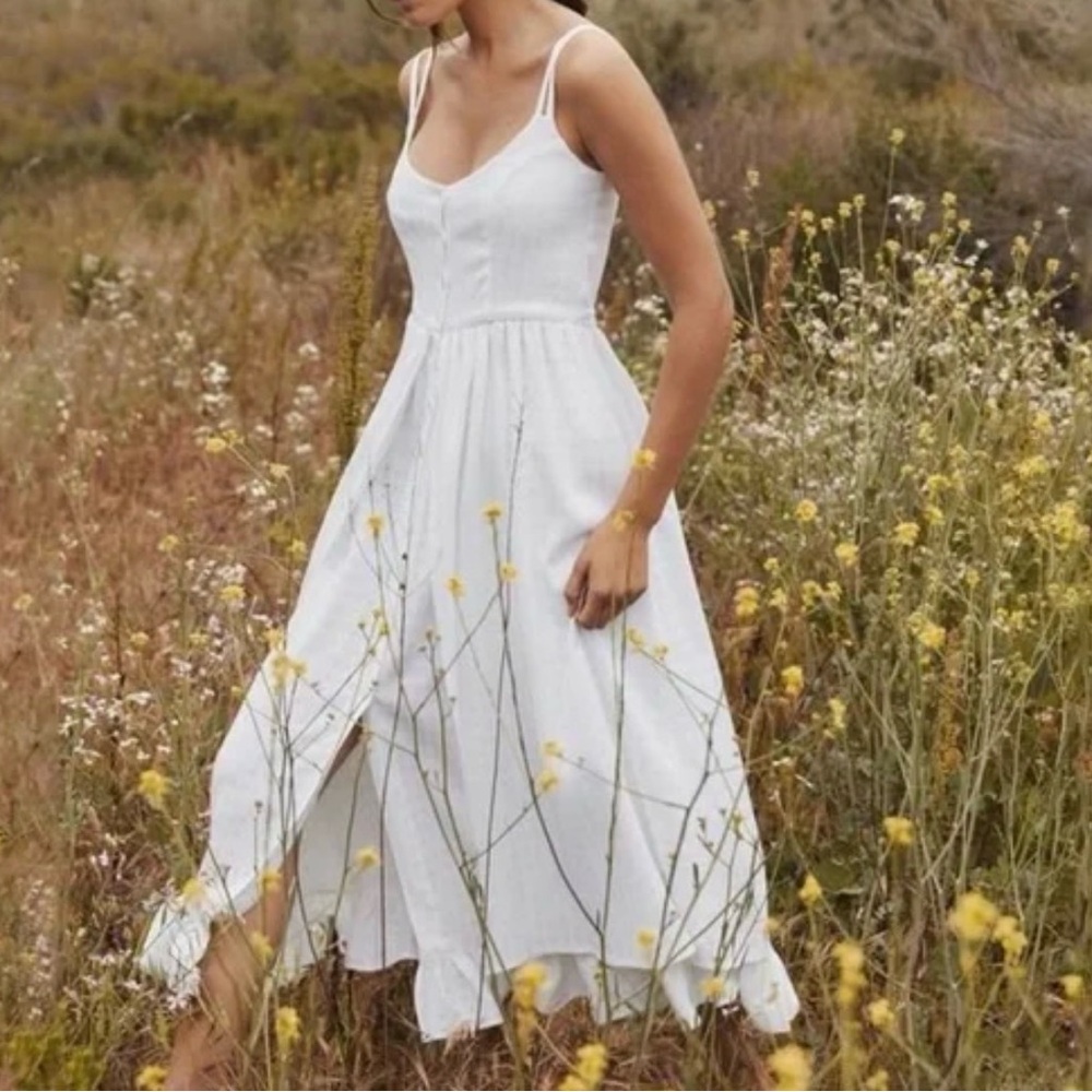 Christy Dawn Nicks Midi Dress in ivory size M - Picture 2 of 9